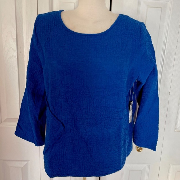 NWT Habitat blue tunic lagenlook top size large. - Picture 2 of 9